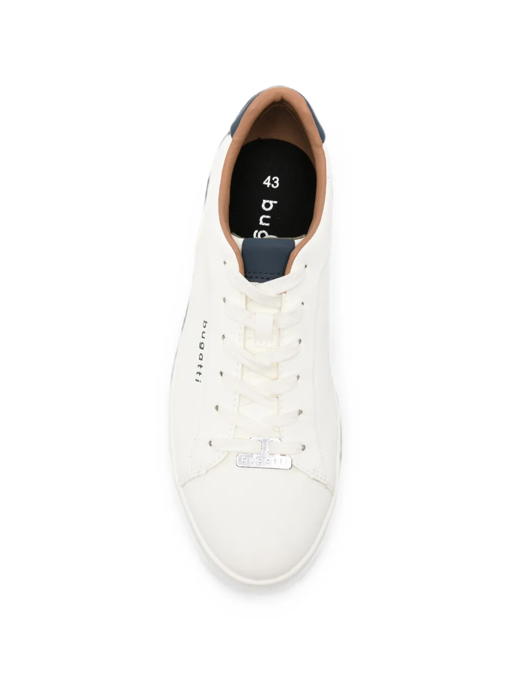 Bugatti logo-print lace-up sneakers Wit