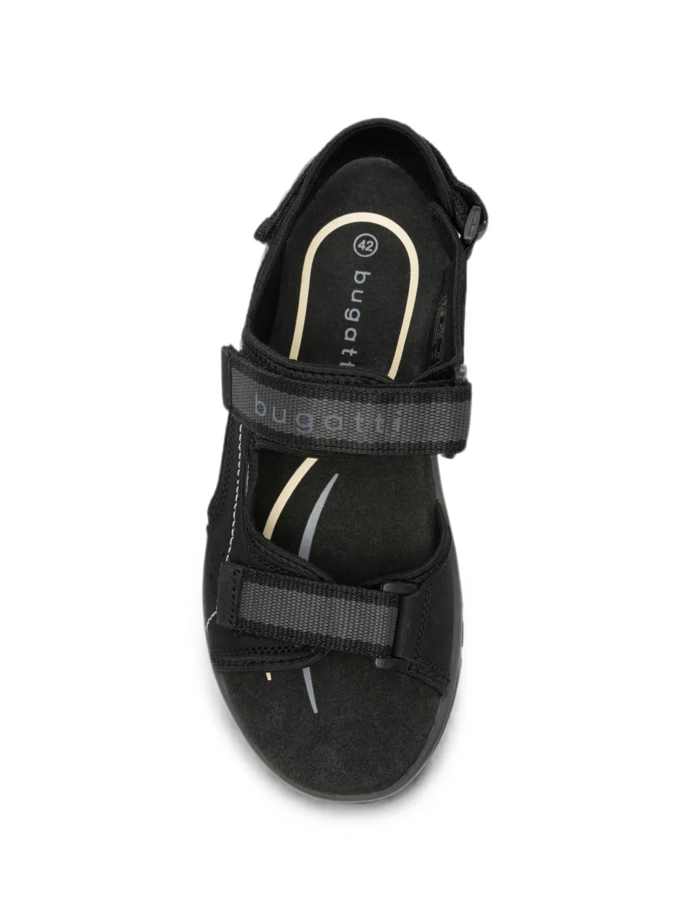 Bugatti touch-strap sandals Zwart