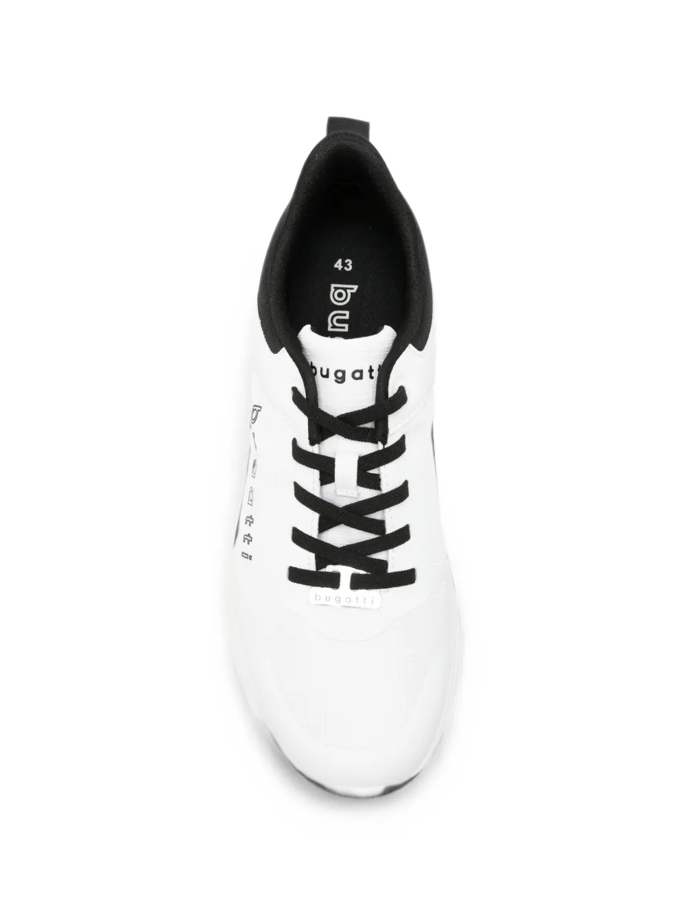 Bugatti logo-print panelled sneakers Wit