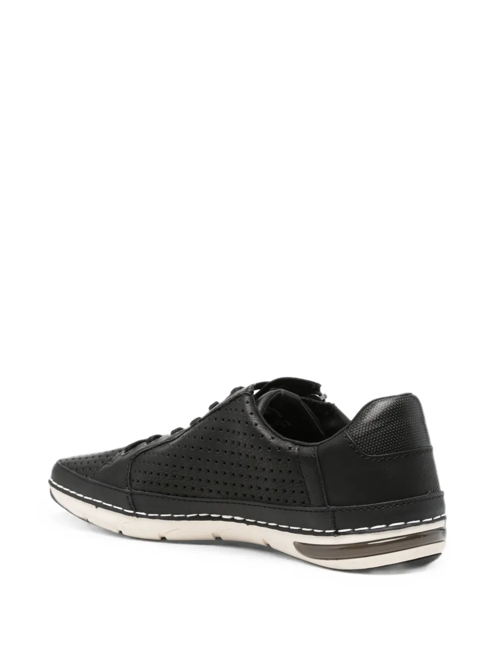 Bugatti perforated side-zip sneakers Zwart