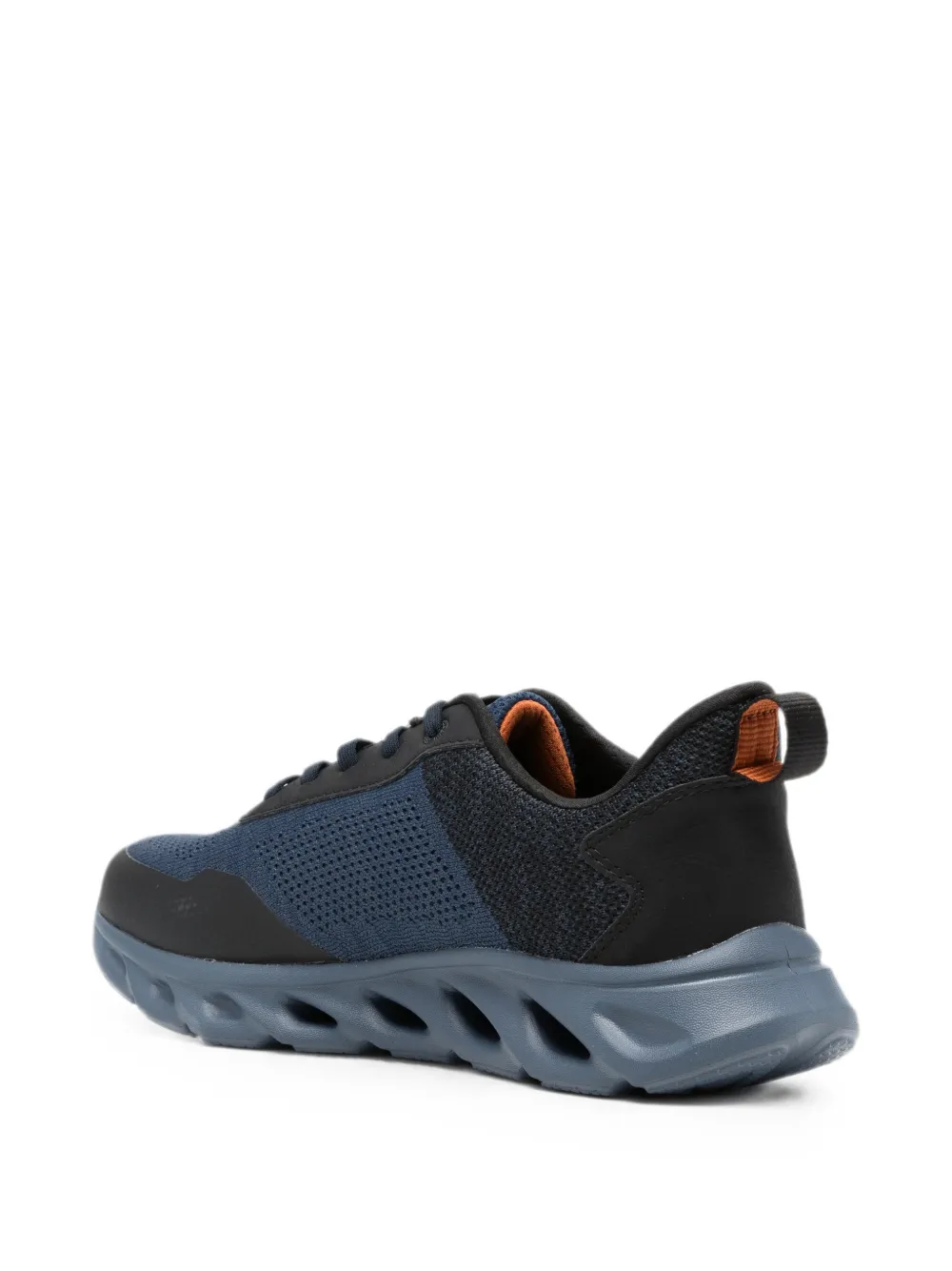 Bugatti mesh-panel logo-patch sneakers Blauw