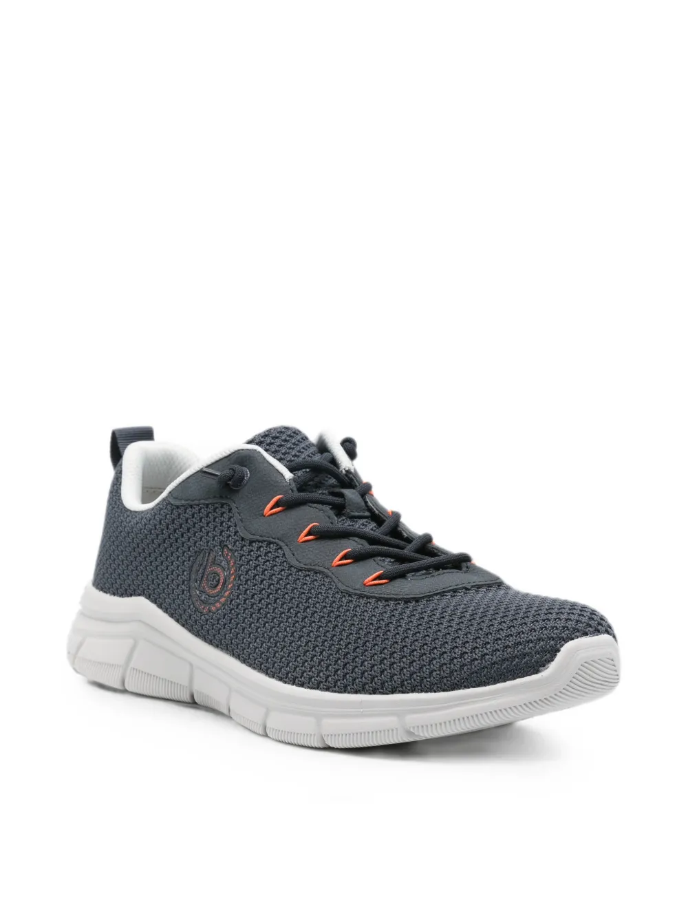 Bugatti mesh-knit lace-up sneakers Blauw
