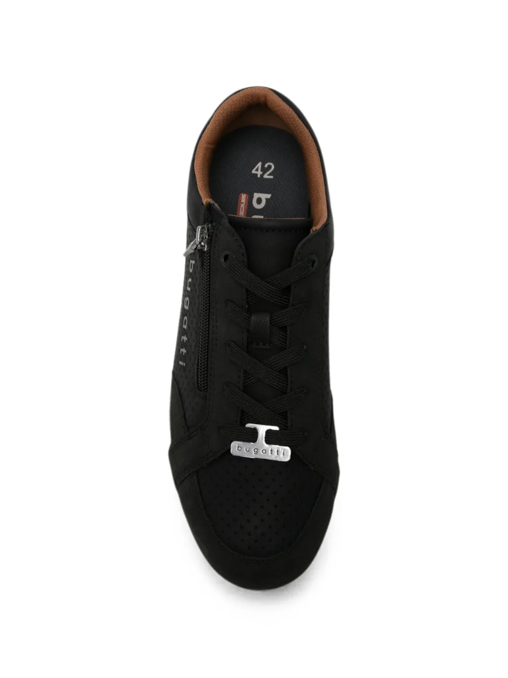 Bugatti Trevor side-zip sneakers Zwart