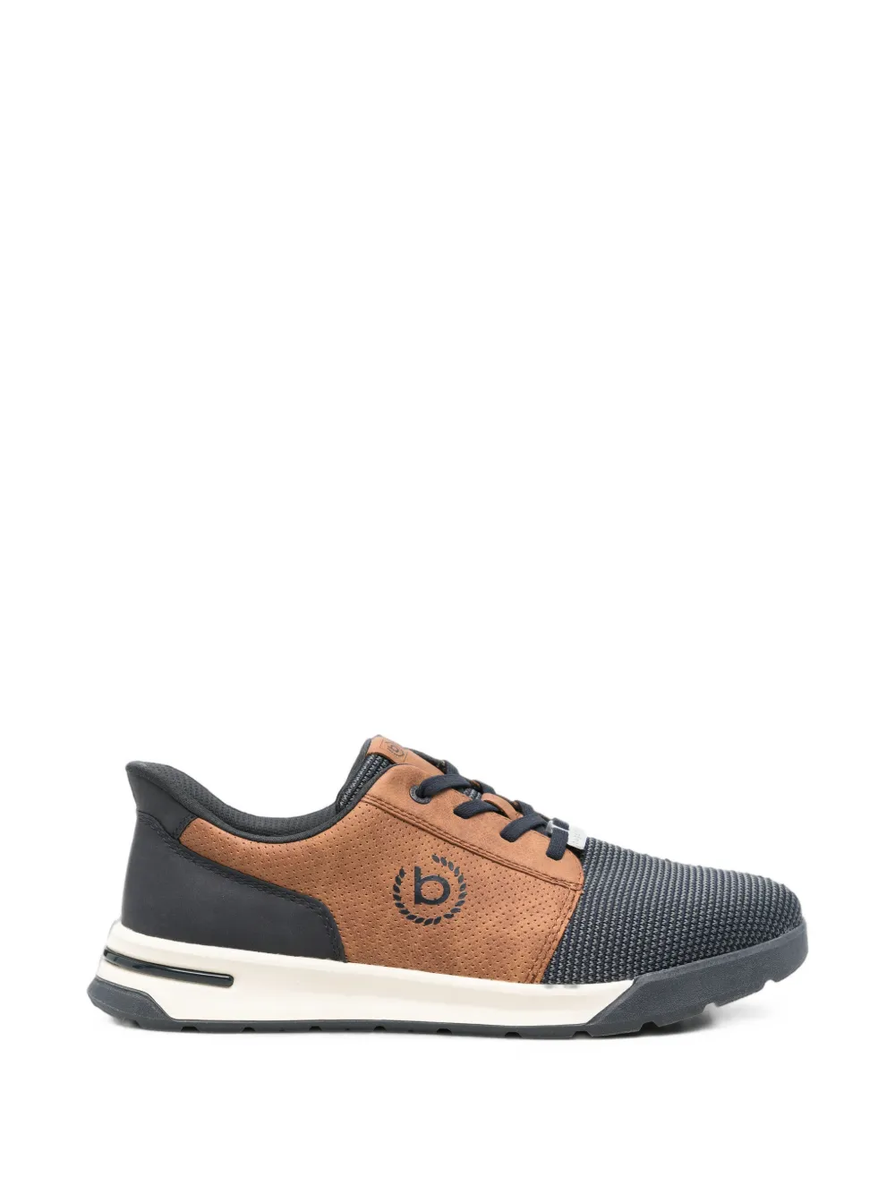 Bugatti perforated-details panelled sneakers Blauw