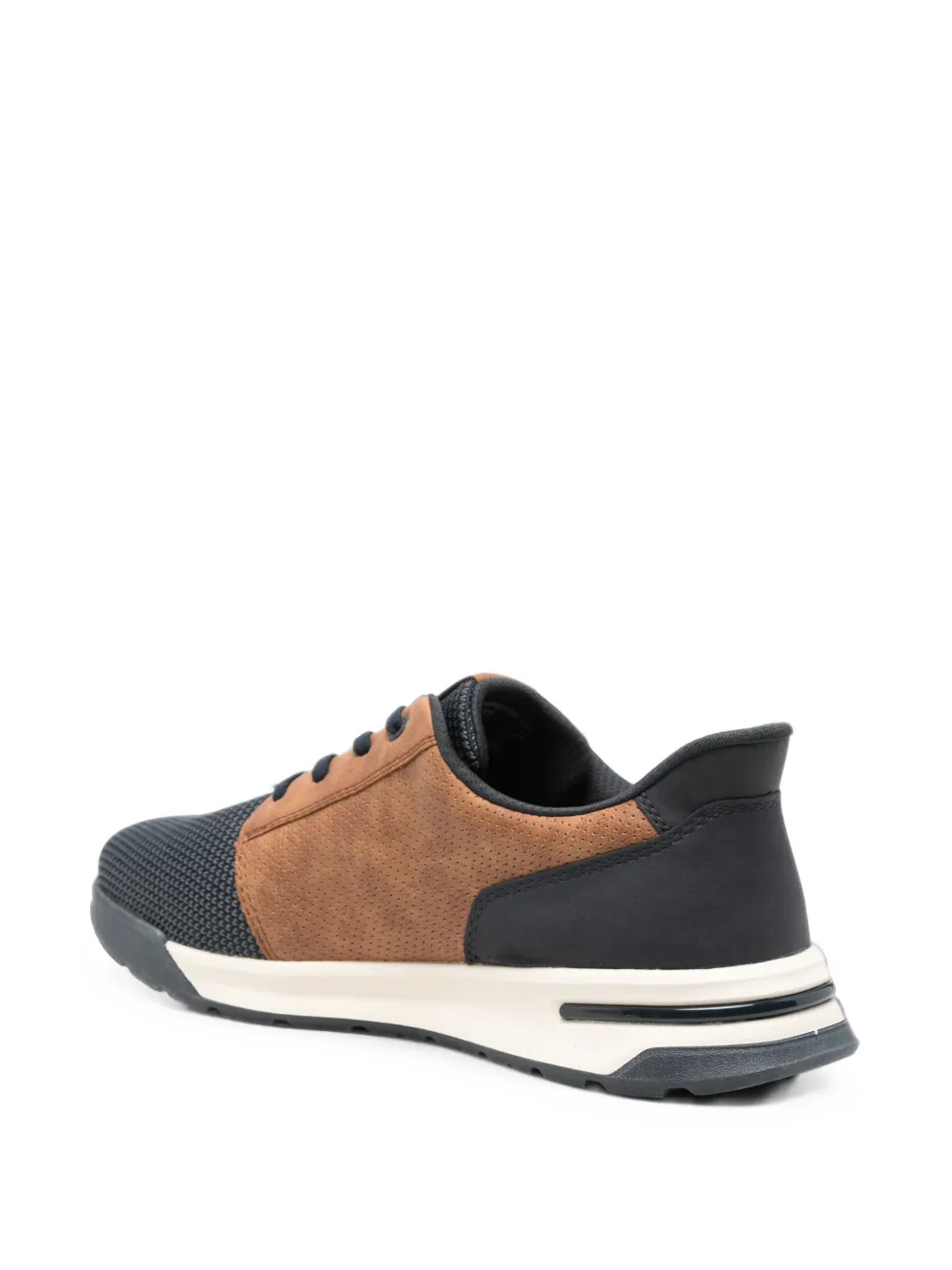 Bugatti perforated-details panelled sneakers Blauw