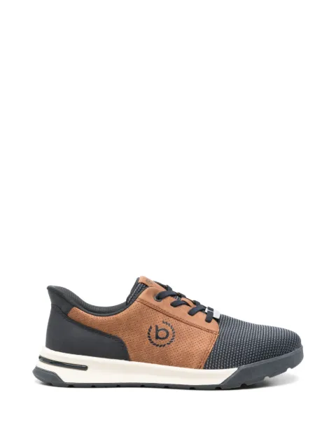 Bugatti perforated-details panelled sneakers