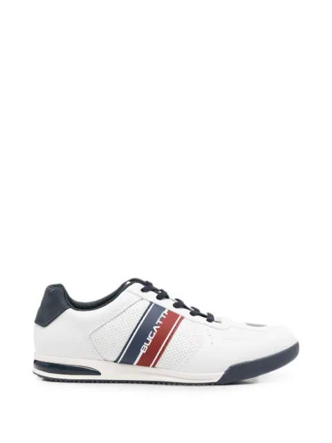 Bugatti perforated-detail logo-print sneakers