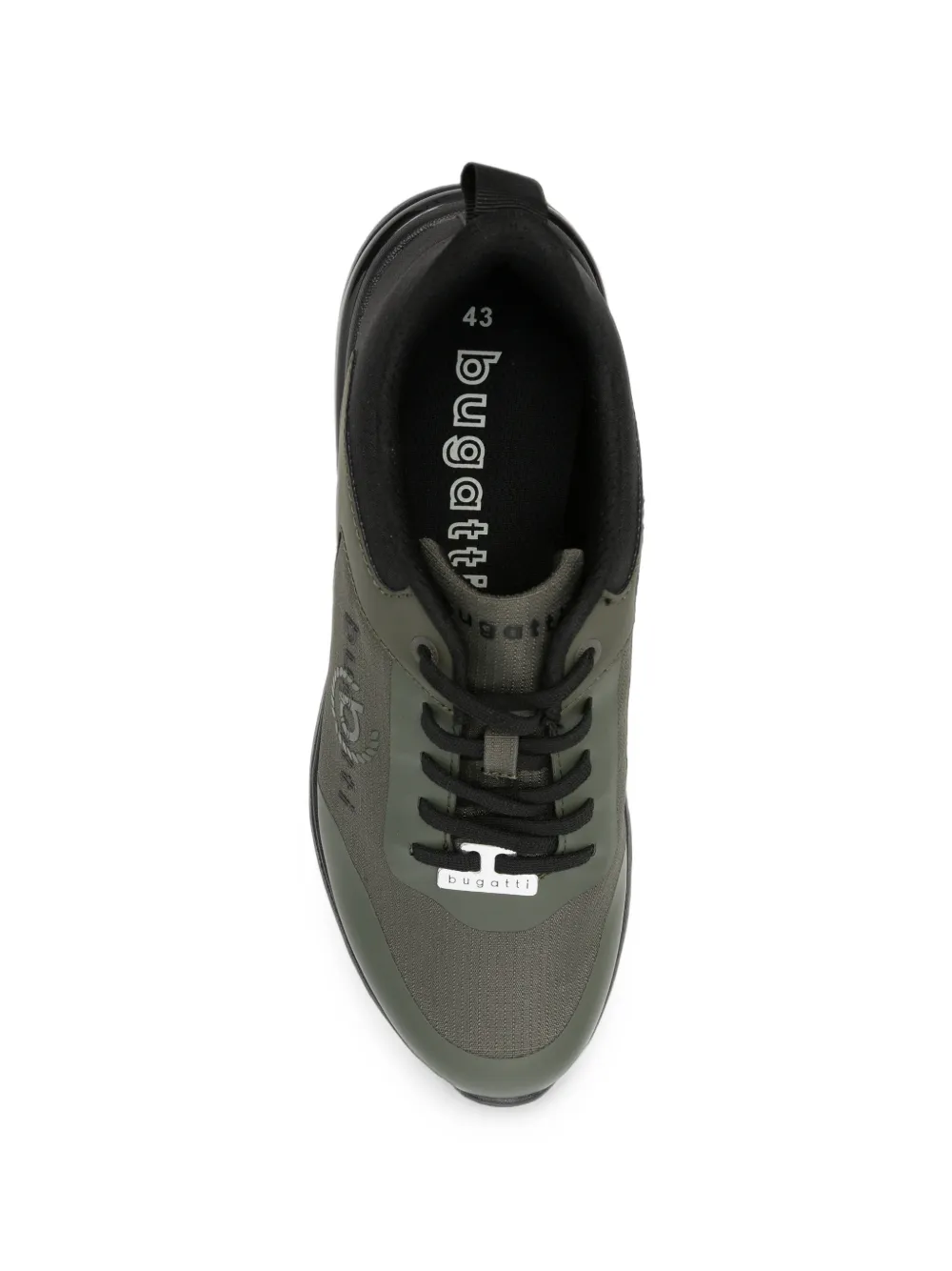 Bugatti logo-print panelled sneakers Groen