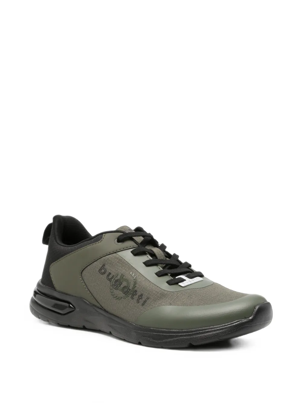 Bugatti logo-print panelled sneakers Groen