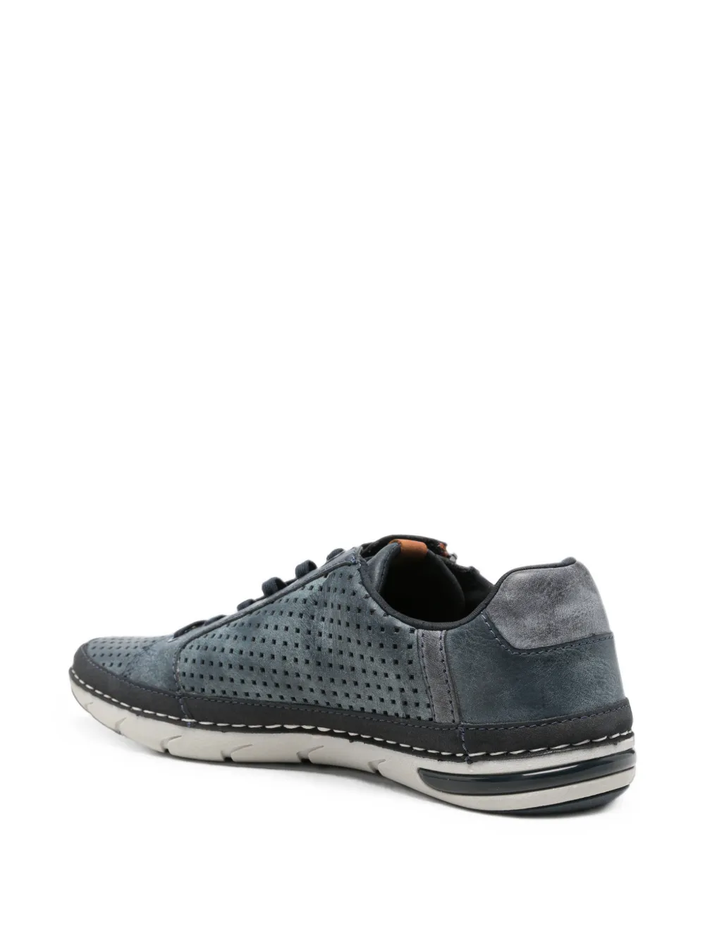 Bugatti perforated side-zip sneakers Blauw