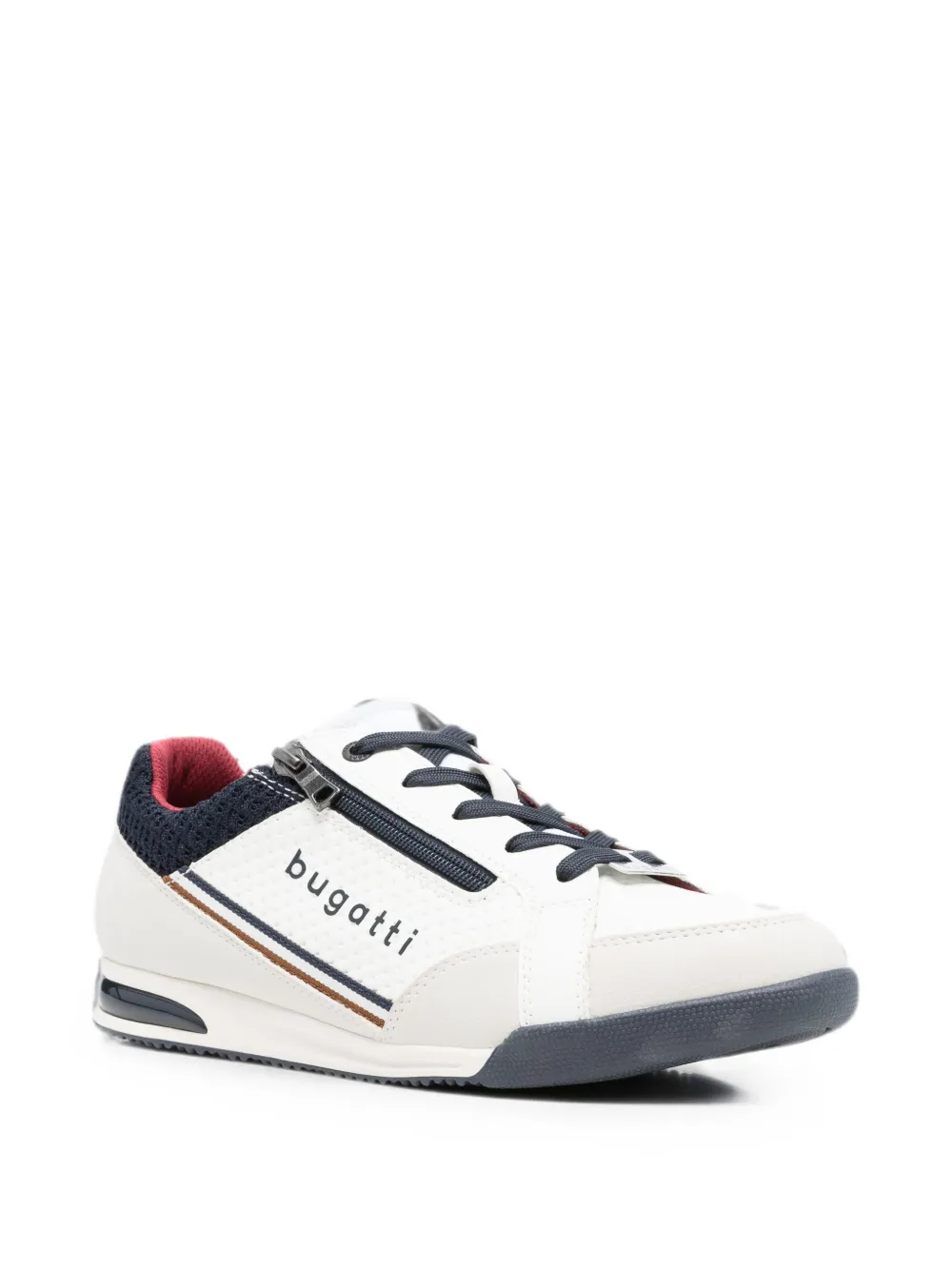Bugatti logo-print zip-fastening sneakers Wit