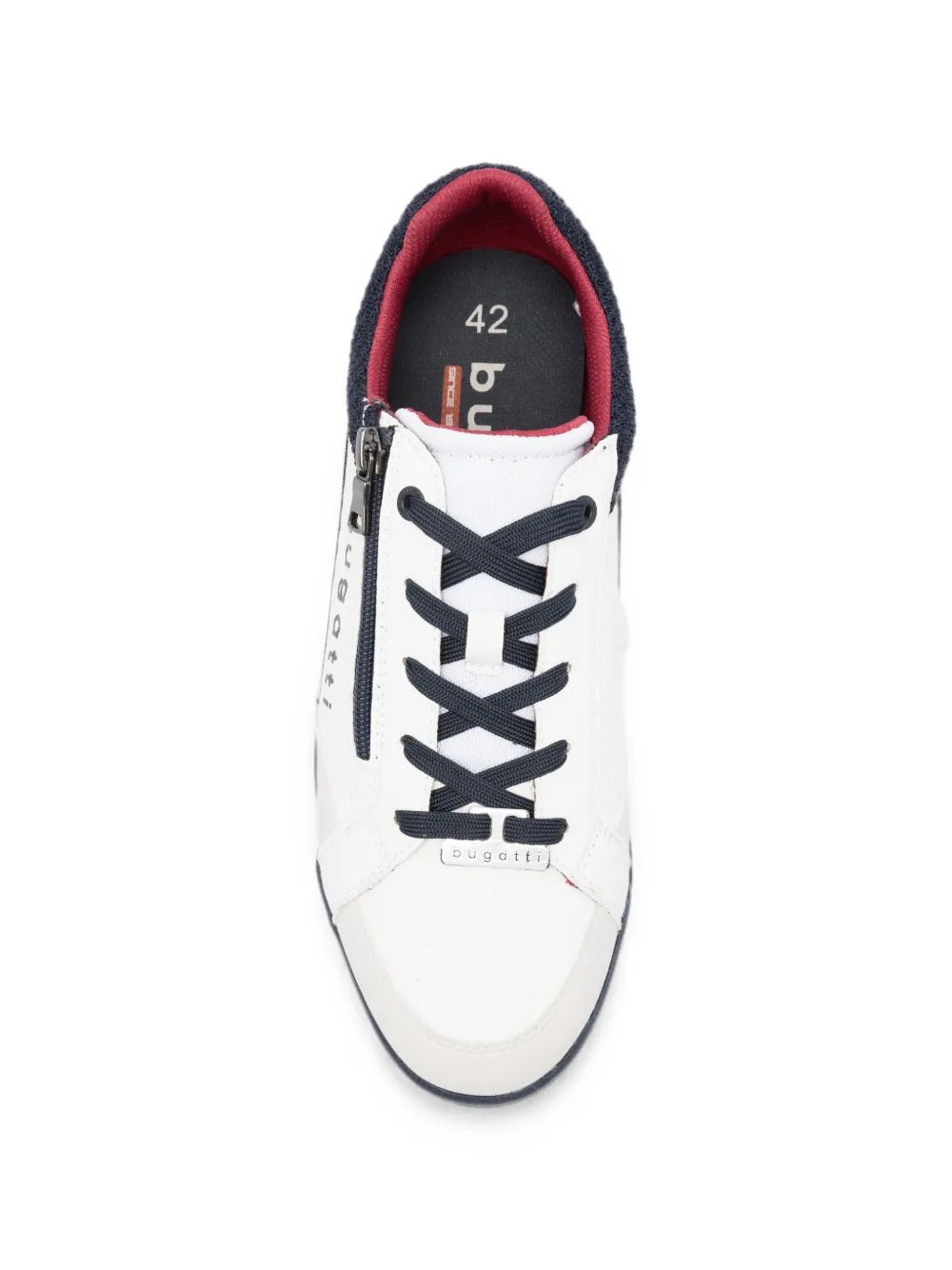 Bugatti logo-print zip-fastening sneakers Wit