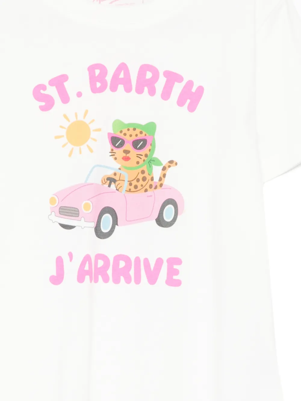 MC2 Saint Barth Kids Elly T-shirt met grafische print Wit