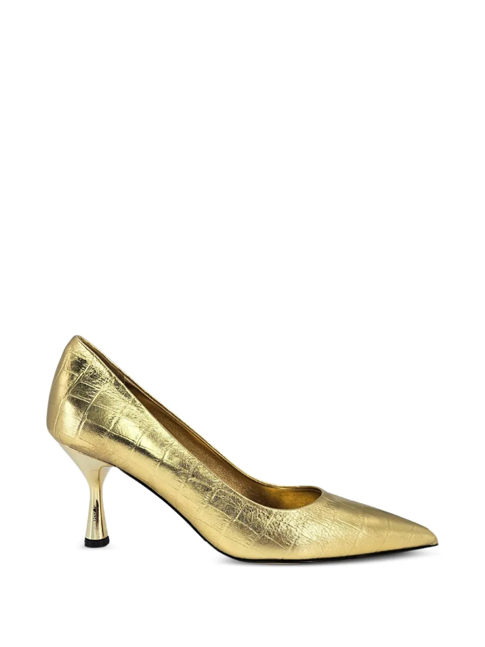 Madison.Maison Annuccia croc-effect leather pumps - Oro