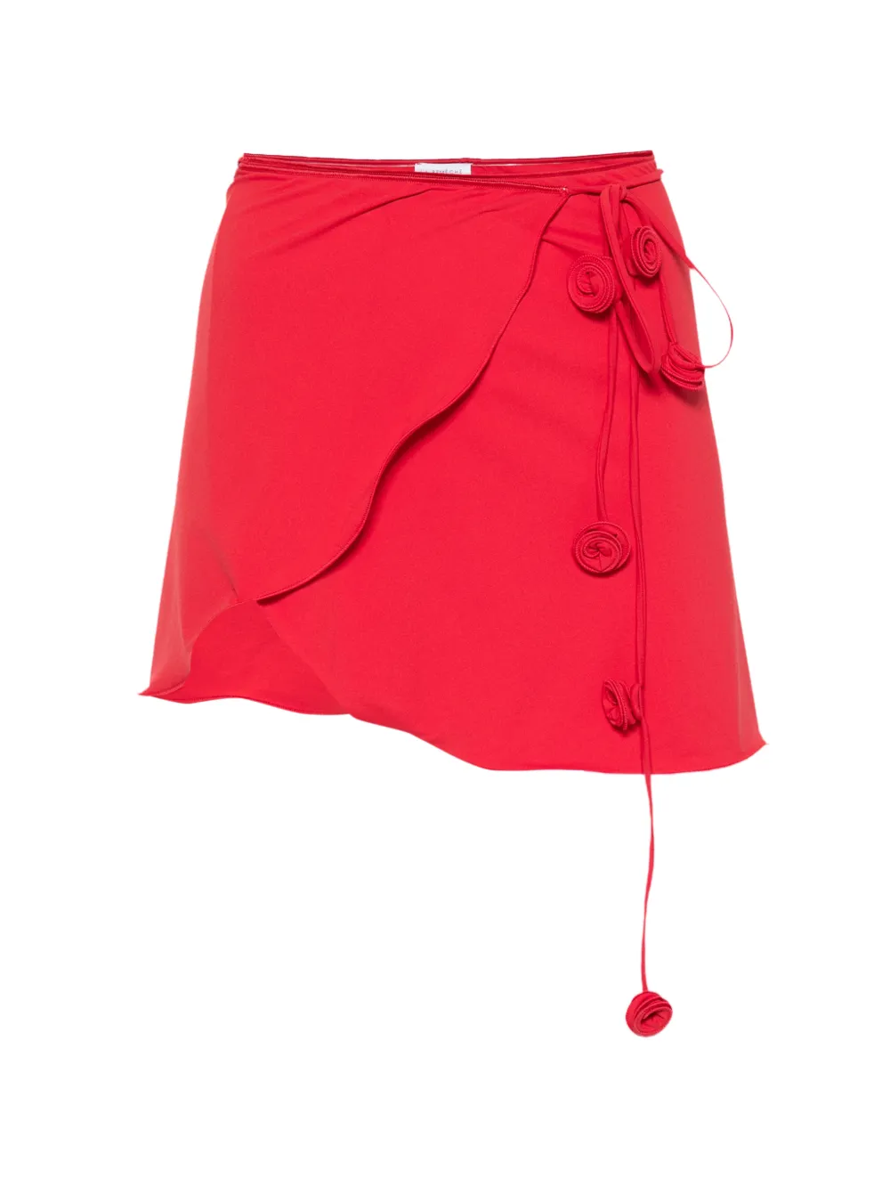 La Reveche floral-appliqué pareo - Rosso