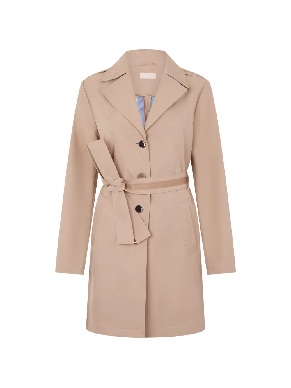 LIU JO classic-lapel belted trench coat - Toni neutri