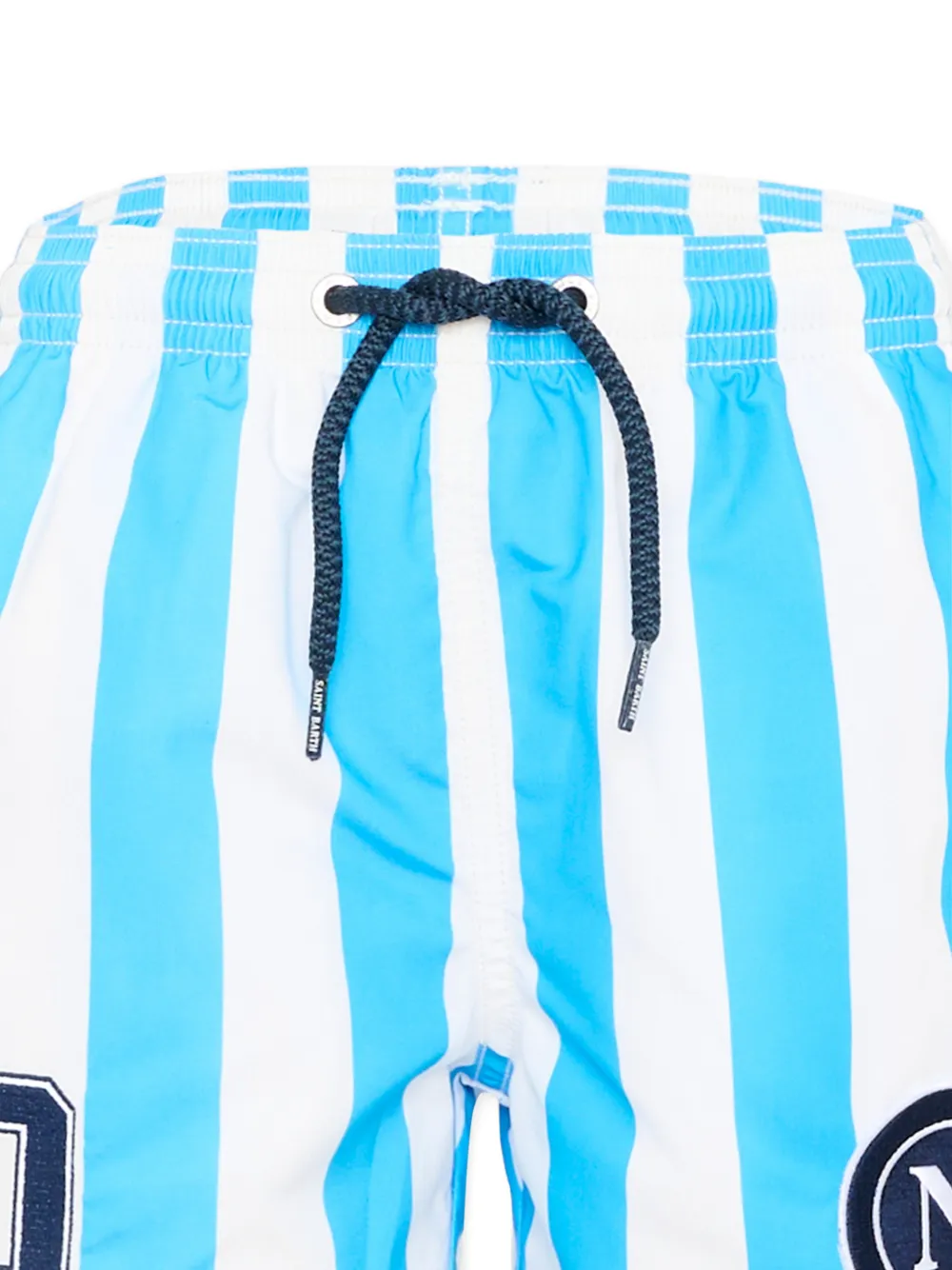 MC2 Saint Barth Kids Gestreepte zwembroek Blauw