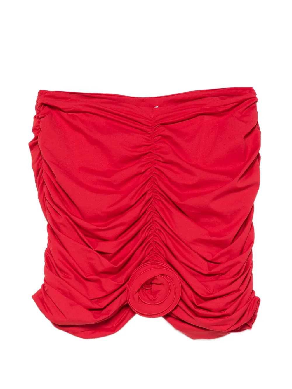 La Reveche ruched skirt - Rosso