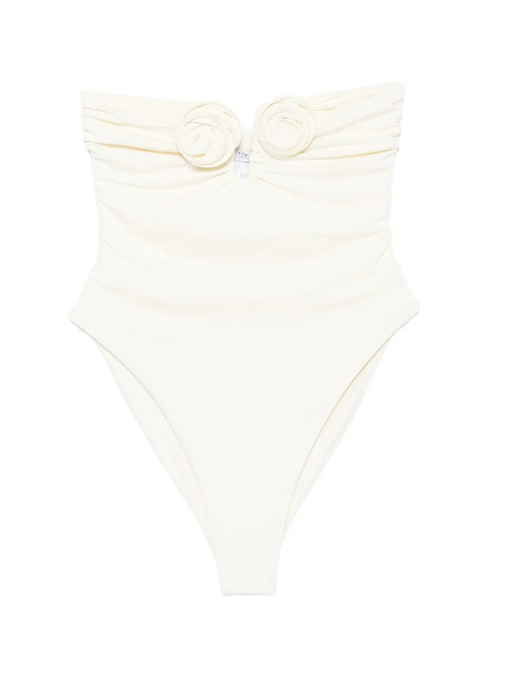 La Reveche Alya floral-appliqué swimsuit - Toni neutri