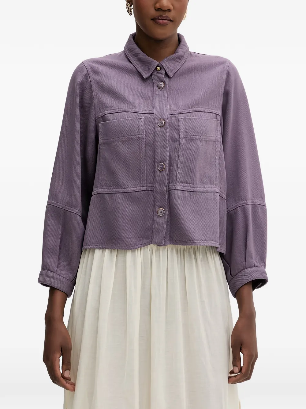 Sessùn Leone chest-pocket shirt - Violett