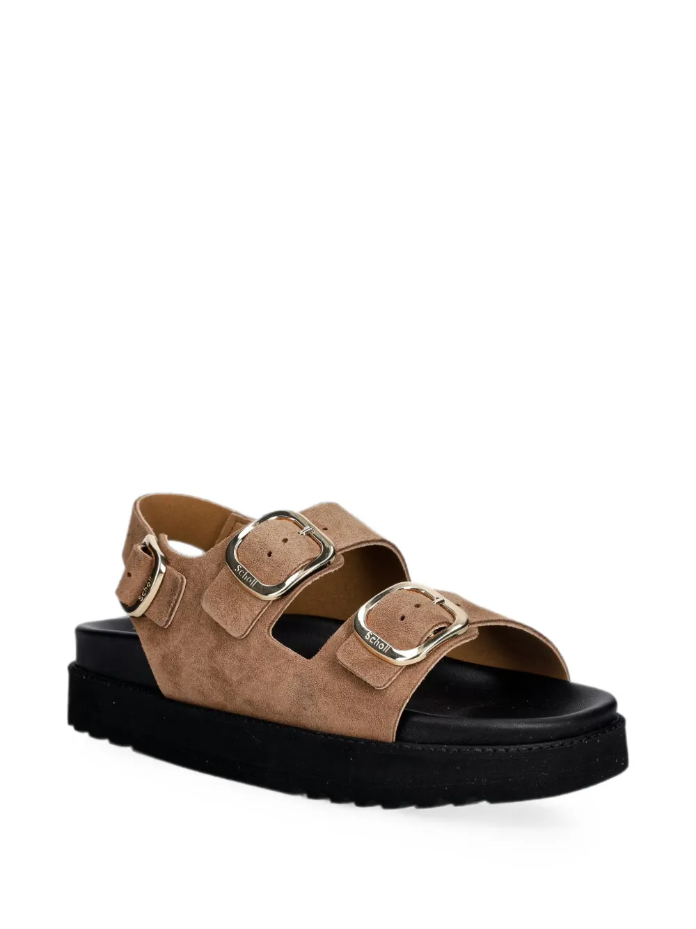 Scholl Blake buckle-fastening flatform sandals Beige