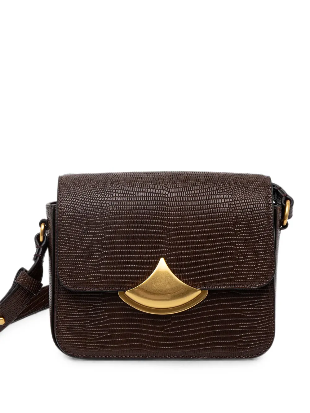 Sessùn Diviluz lizard-effect leather shoulder bag - Marrone