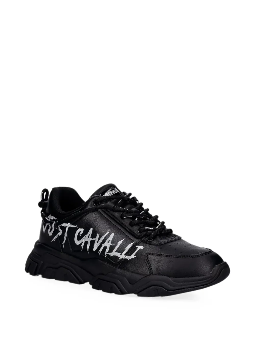 Just Cavalli logo-print chunky-sole sneakers Zwart