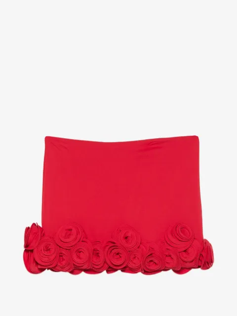 La Reveche floral-appliqué skirt