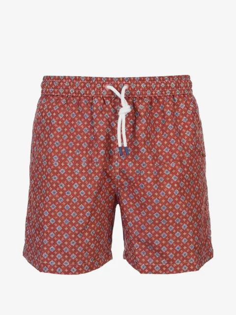 Fedeli geometric-print swim shorts