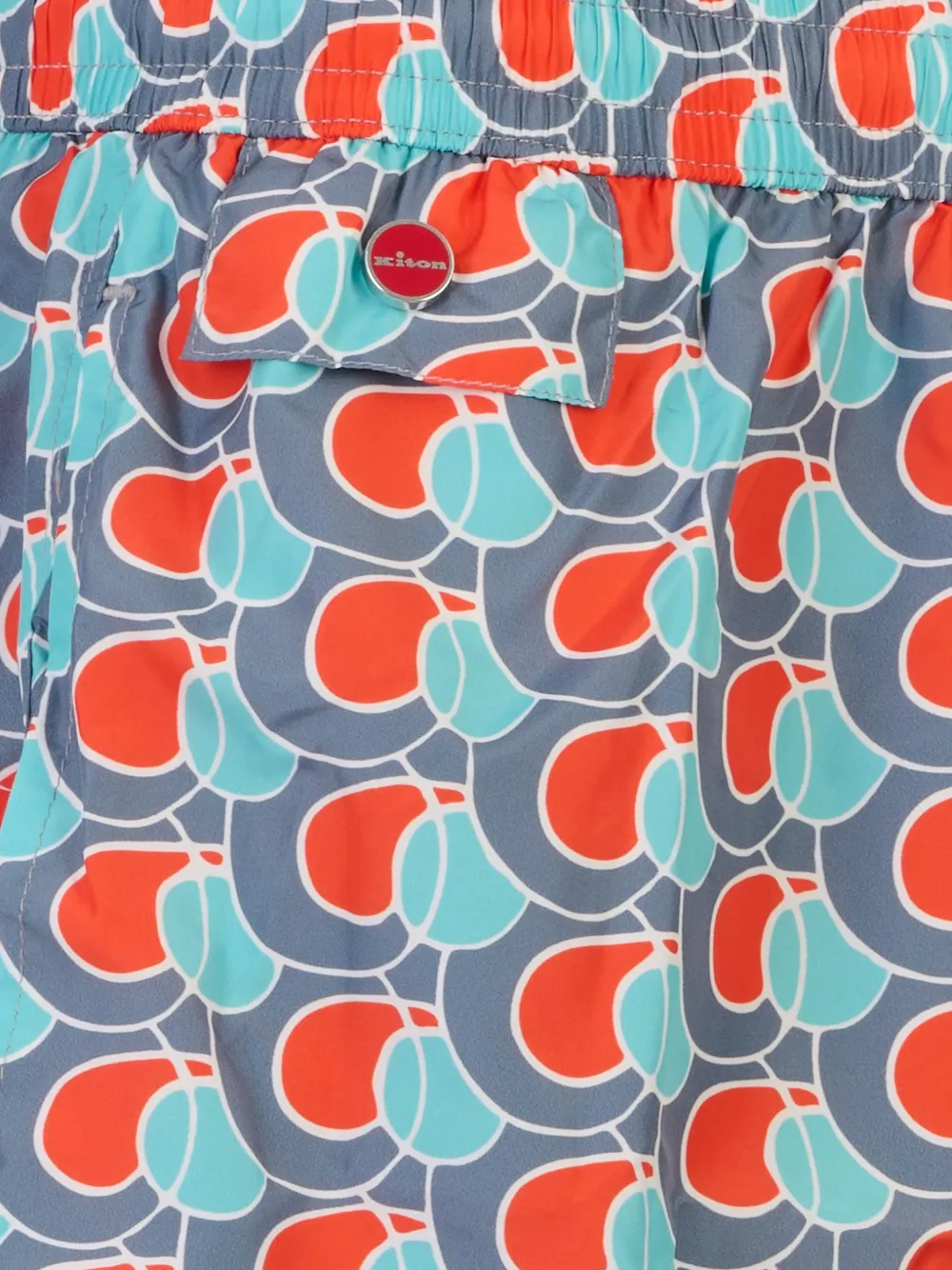 Kiton Zwembroek met geometrische print Blauw