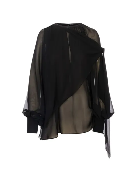 Gianluca Capannolo draped long-sleeve blouse