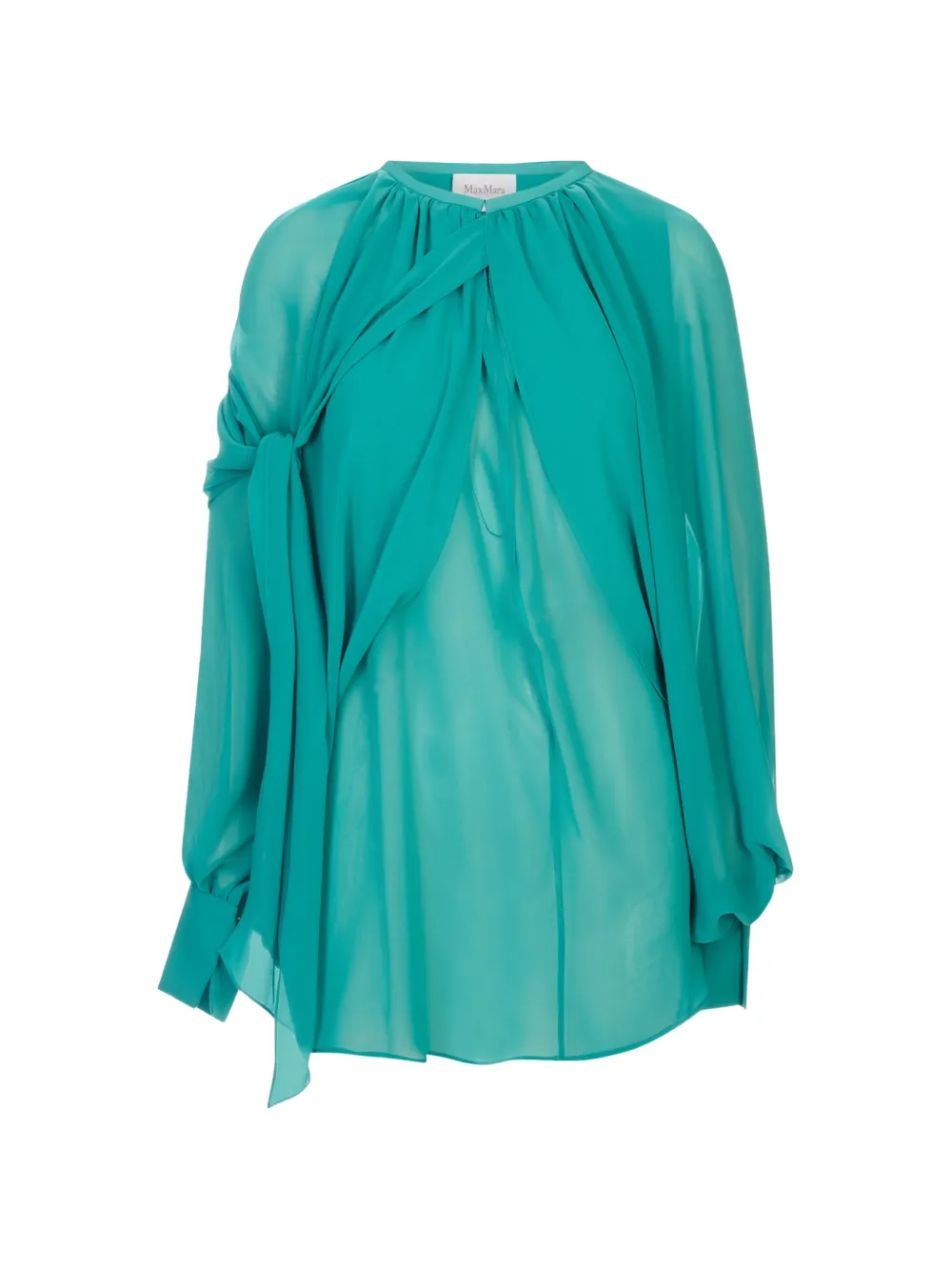 Gianluca Capannolo knotted long-sleeve blouse - Verde
