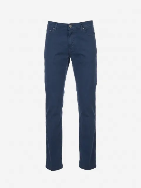 Kiton logo-patch trousers