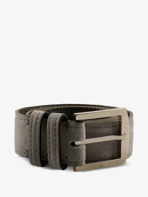 Kiton suede buckle-fastening belt