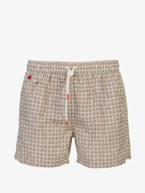 Kiton shorts de playa con estampado geométrico