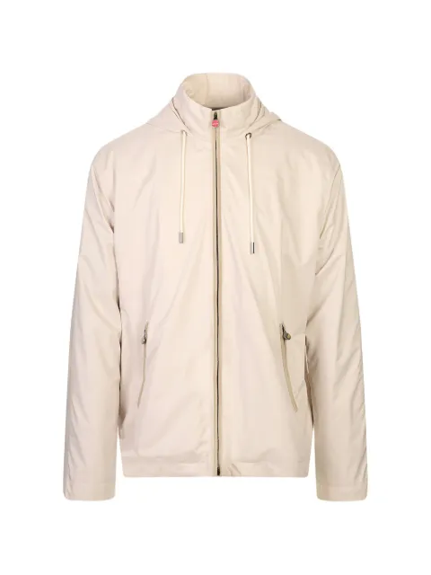 Kiton hooded zip-up jacket