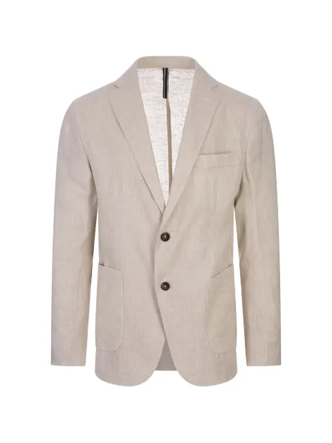 russocapri button single-breasted linen blazer