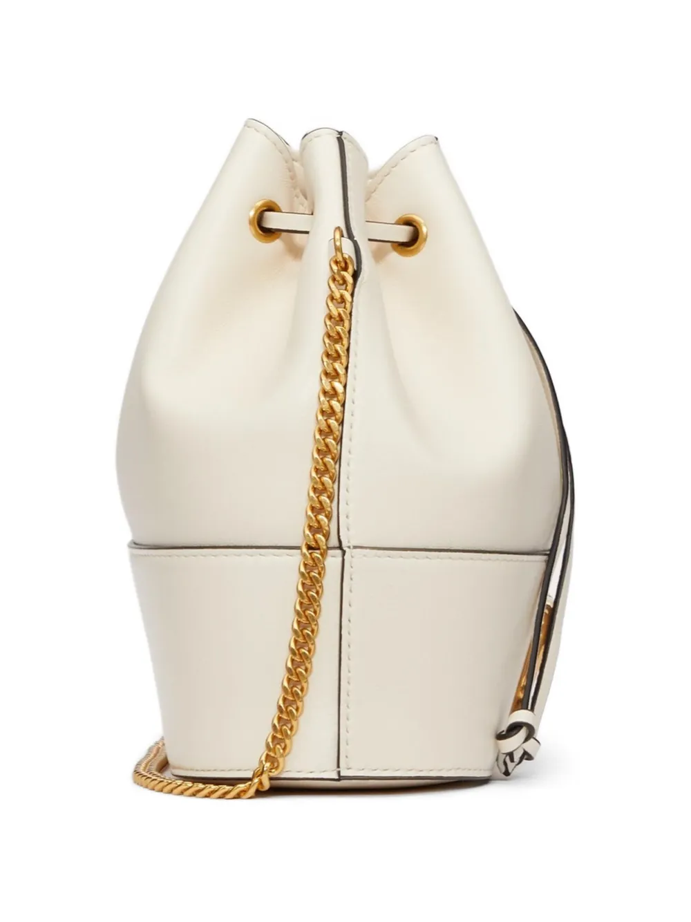Valentino Garavani Kleine VLogo Signature bucket-tas van nappa leer Beige