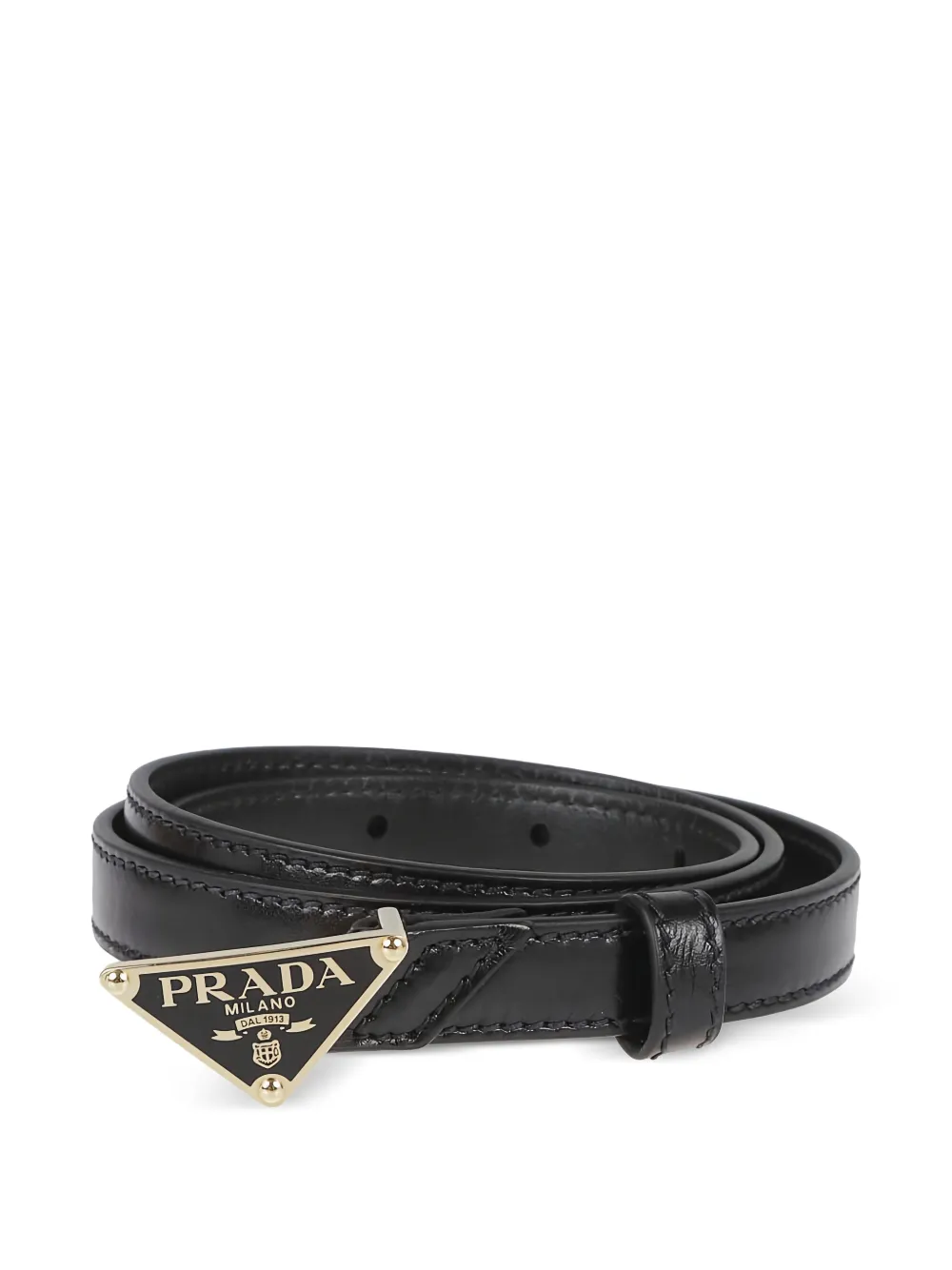 Prada Saffiano riem met logoplakkaat Zwart
