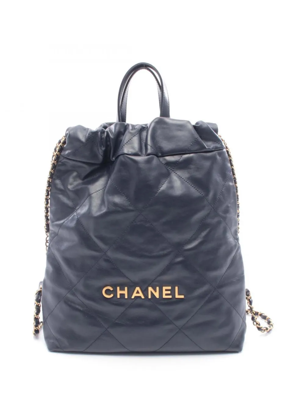 CHANEL Pre-Owned 2021-2026 Small Shiny Quilted Calfskin 22 backpack - Blu