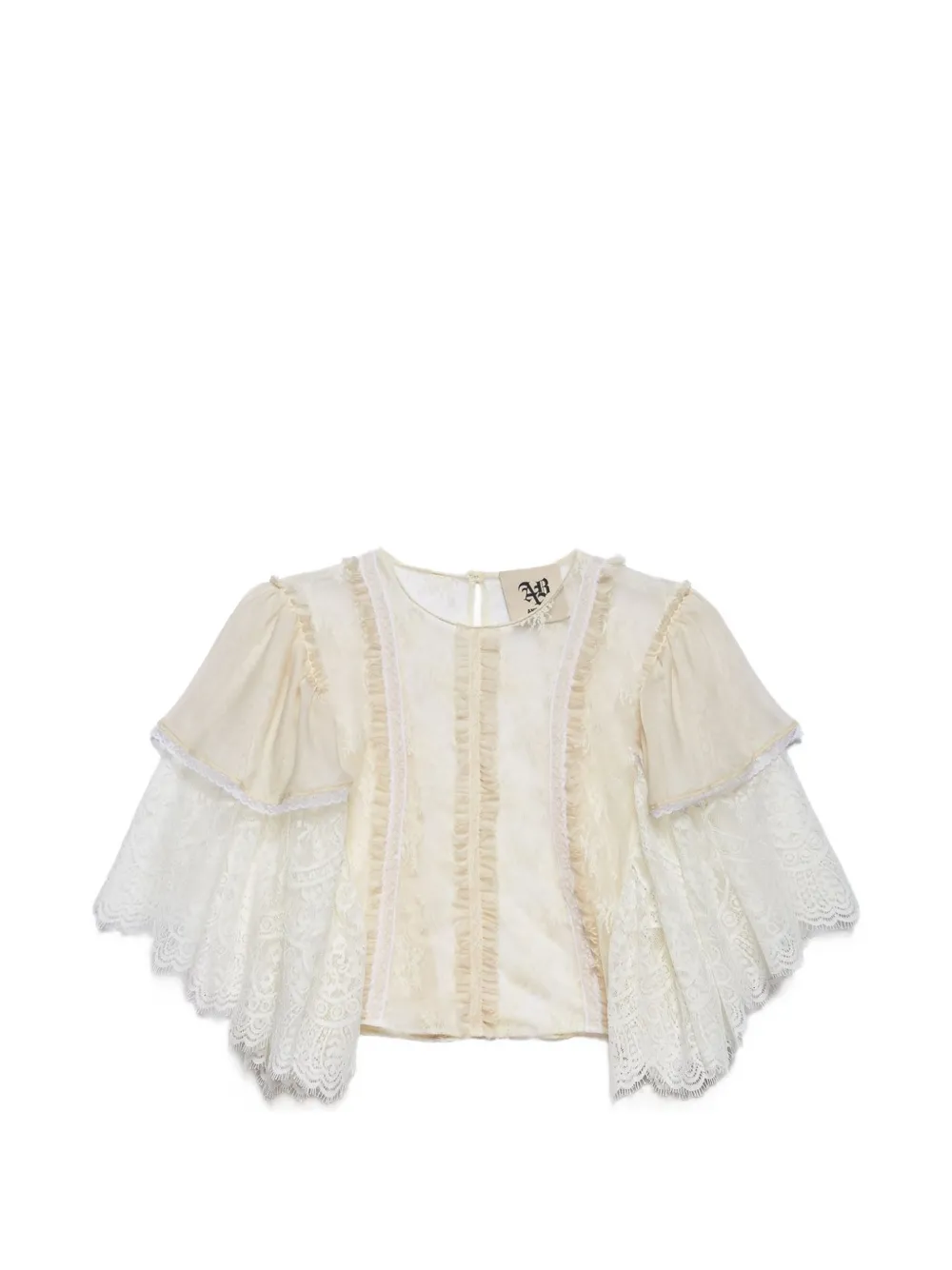 Aniye By ruffled lace blouse - Toni neutri