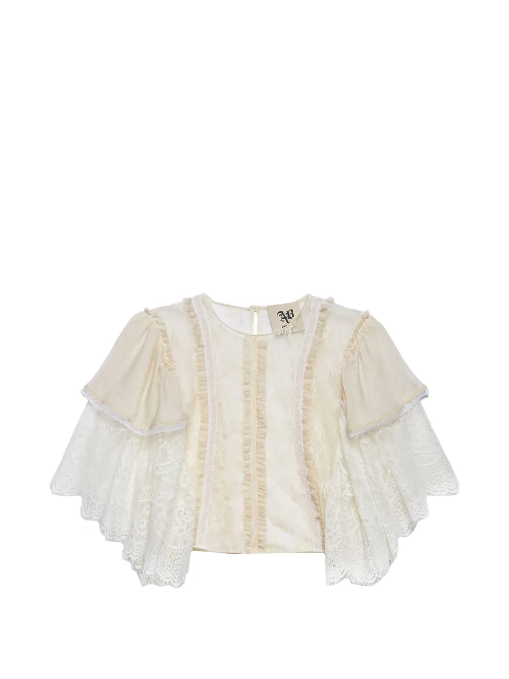 Aniye By ruffled lace blouse - Toni neutri