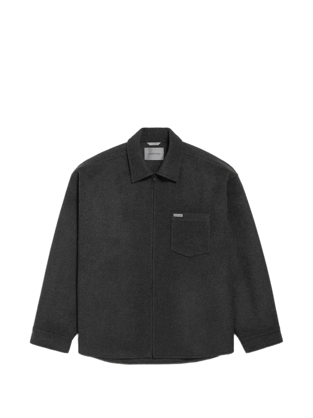 Balenciaga chest-pocket overshirt - Grey