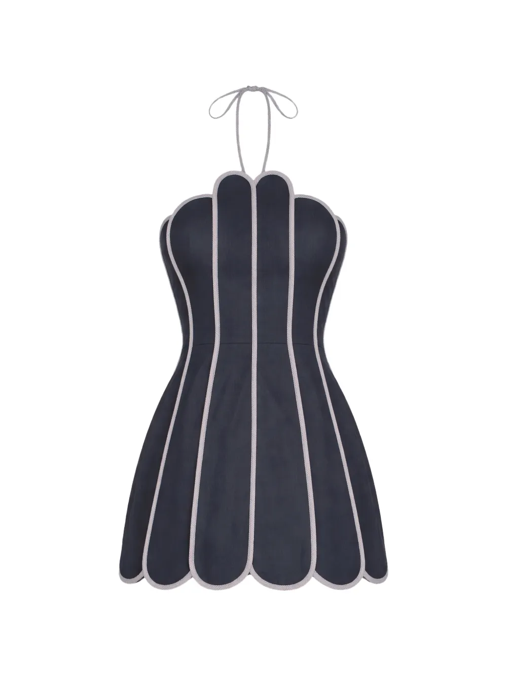 AZULU Lenny scalloped dress - Blu