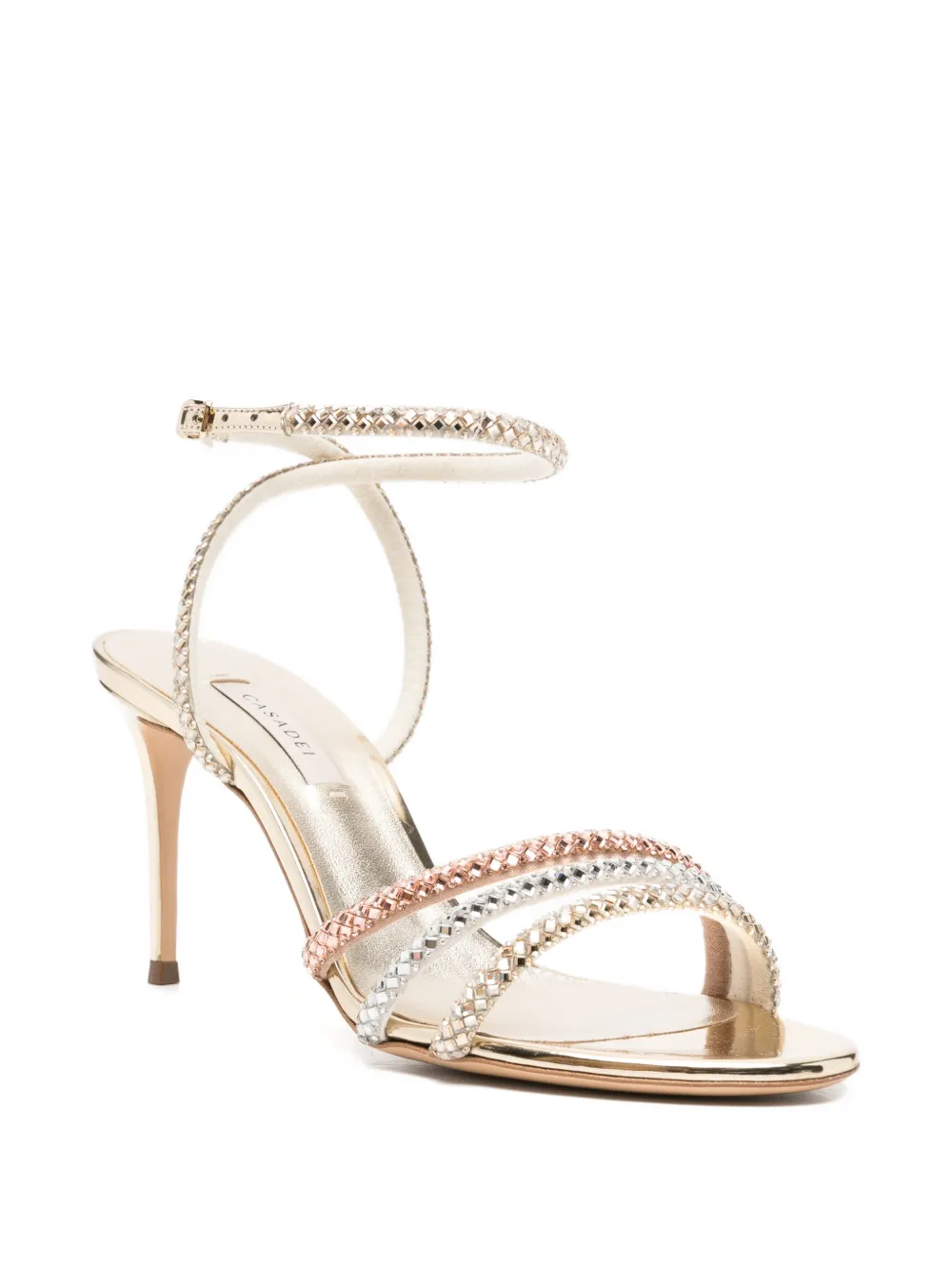 Casadei Sandalen verfraaid met kristallen Goud
