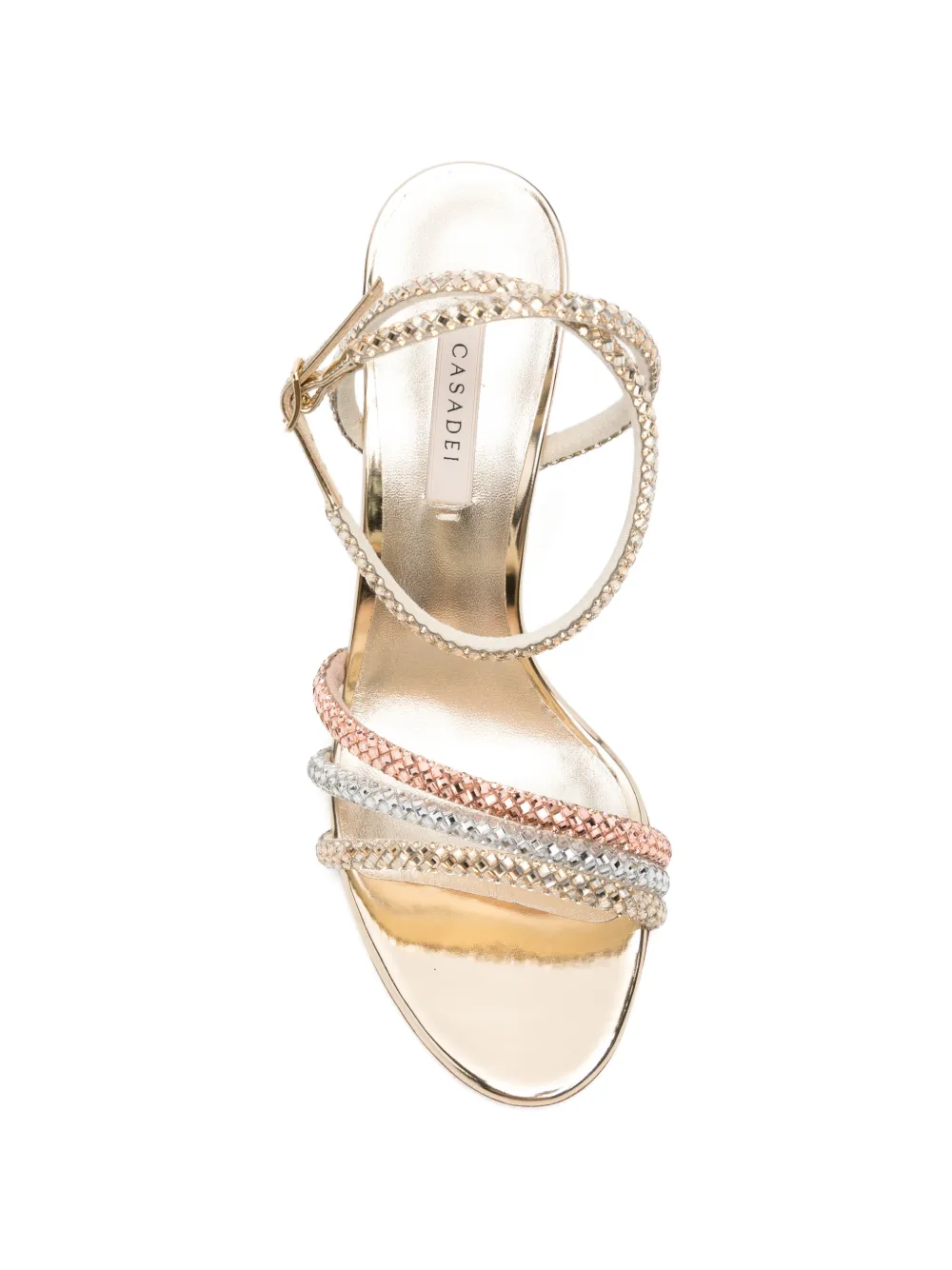 Casadei Sandalen verfraaid met kristallen Goud