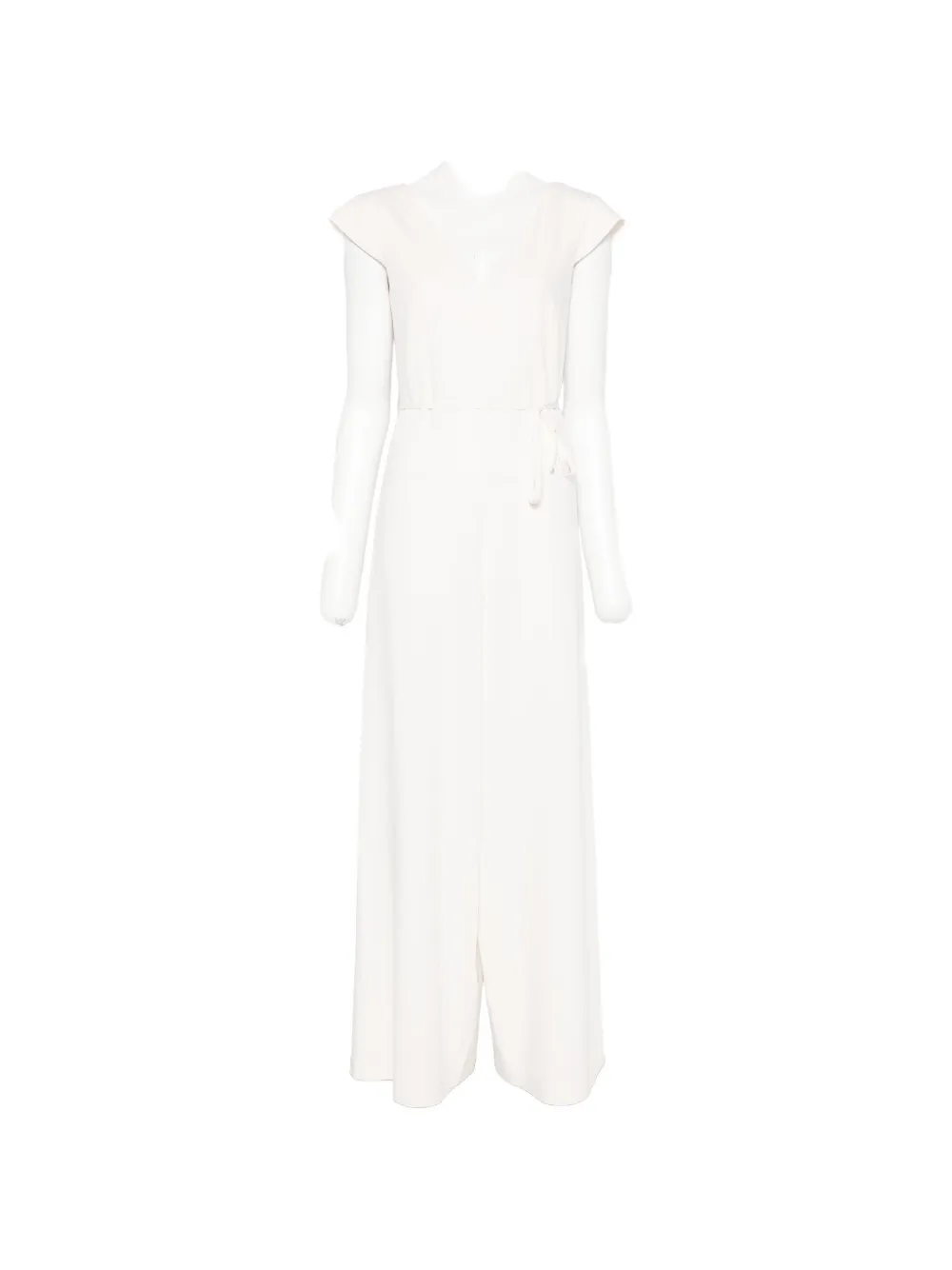 Herno belted V-neck jumpsuit - Bianco