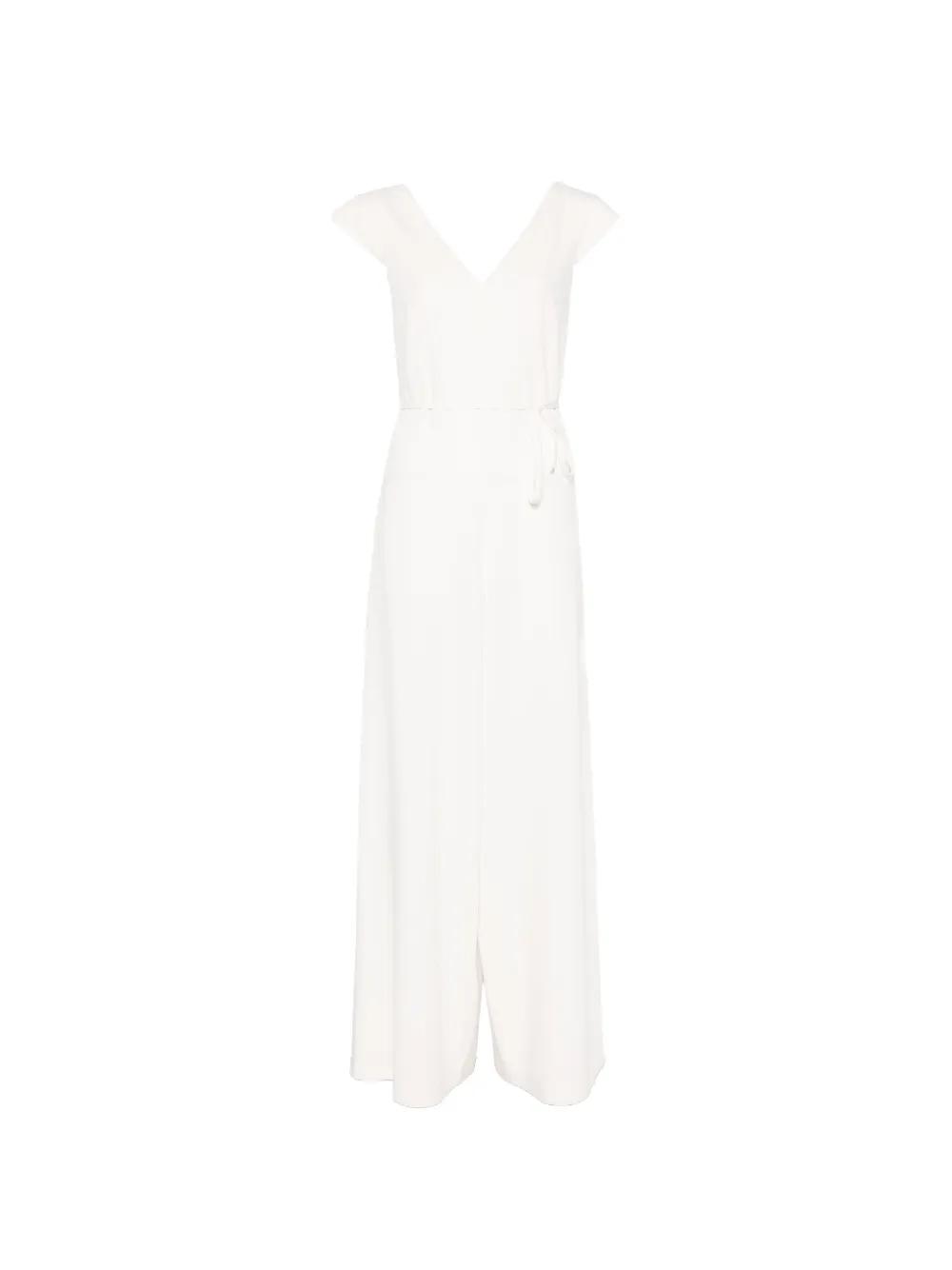 Herno belted V-neck jumpsuit - Bianco