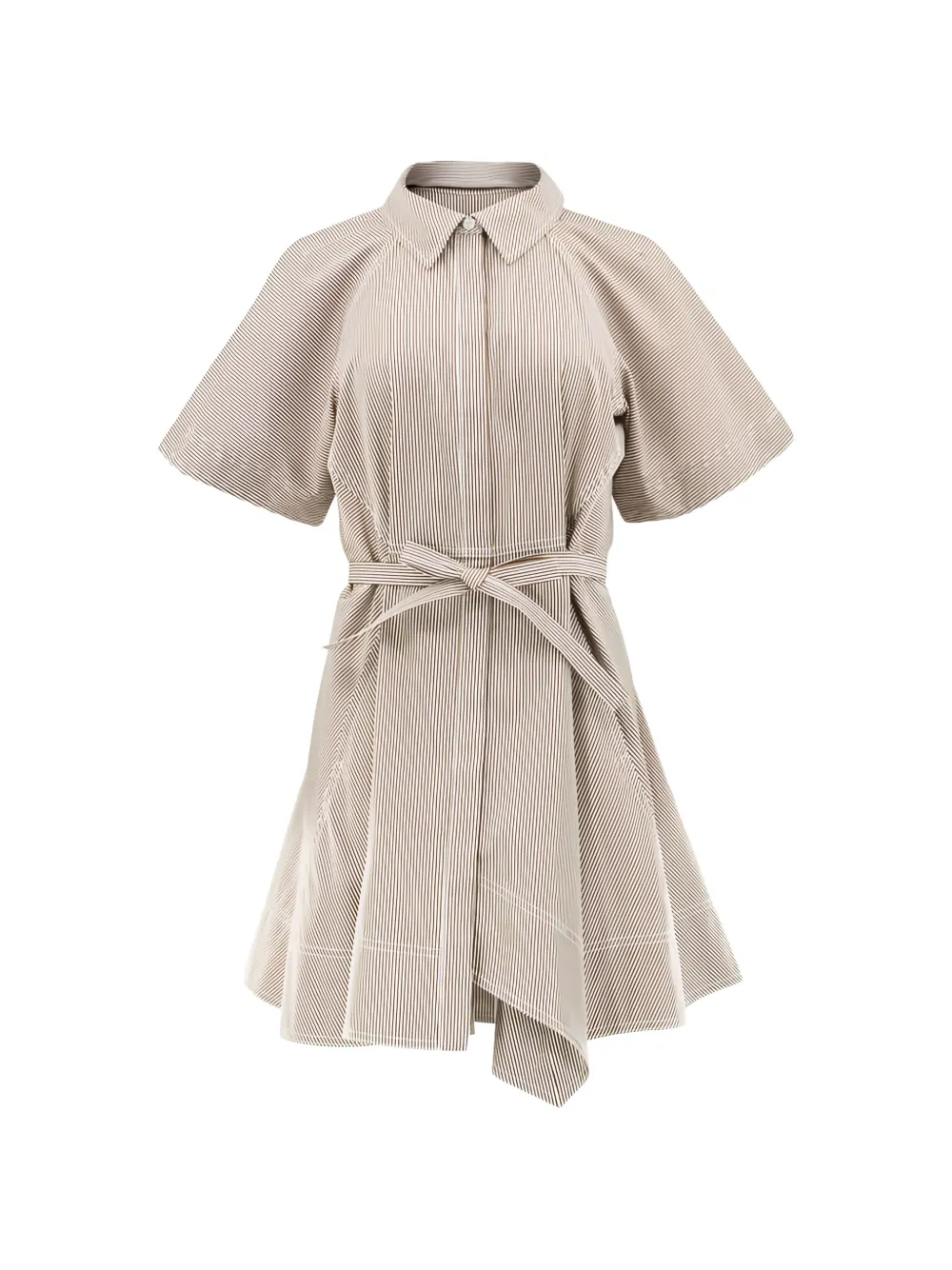 A.L.C. Julie striped tie-waist dress - Toni neutri