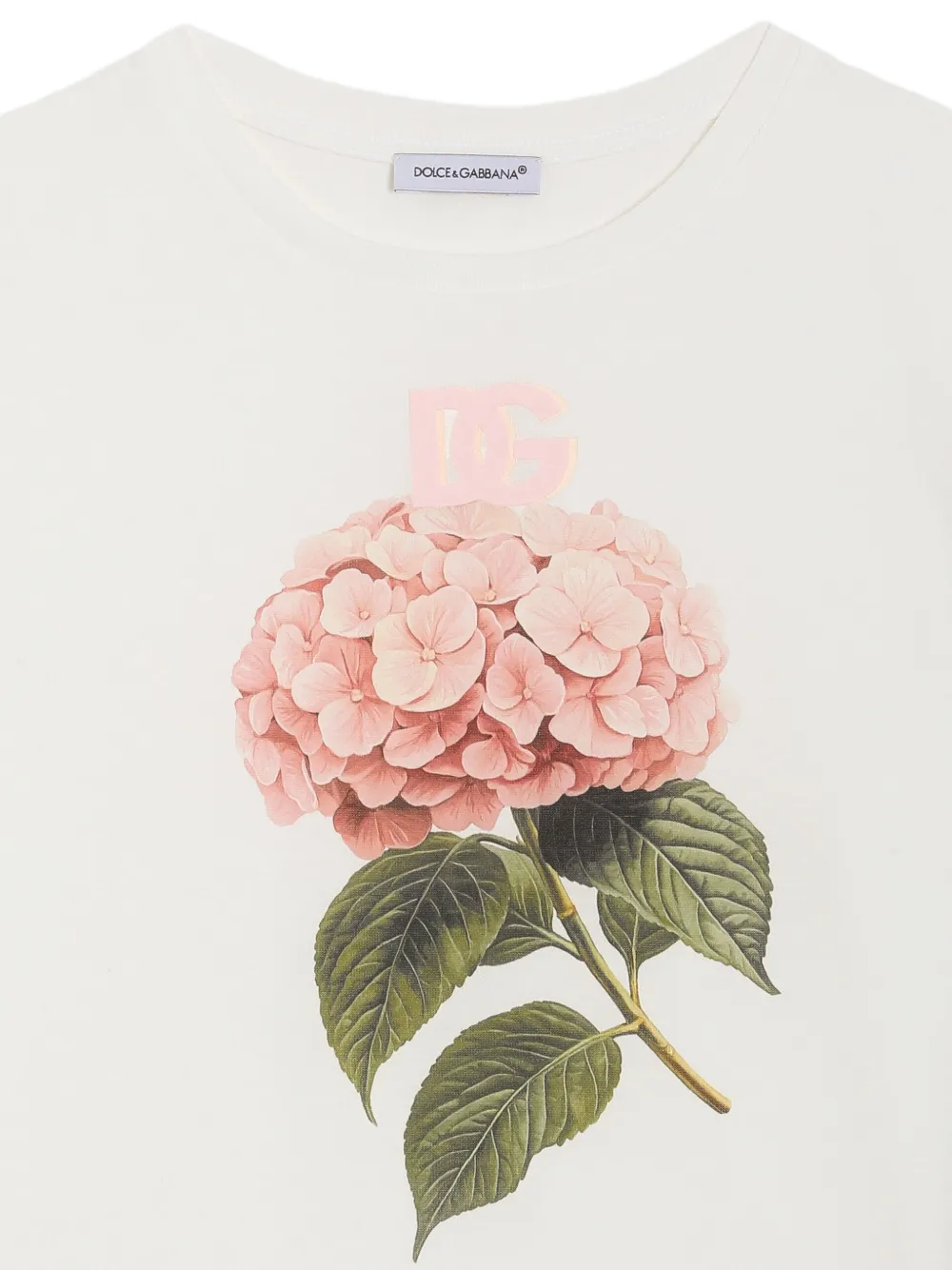 Dolce & Gabbana Kids T-shirt met bloemenprint Wit